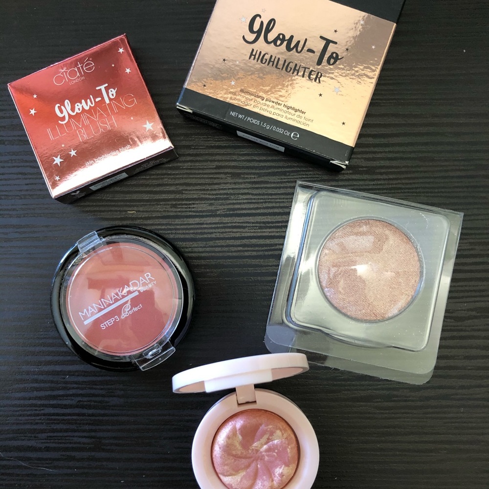 NIB blushes and highlighters 🧏🏽‍♀️